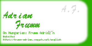 adrian frumm business card